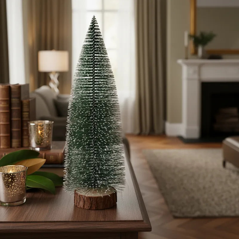 Set 2 Mini Árboles de Navidad 27cm y 21cm - Decoración Festiva Premium Adorno Frank Home Chile