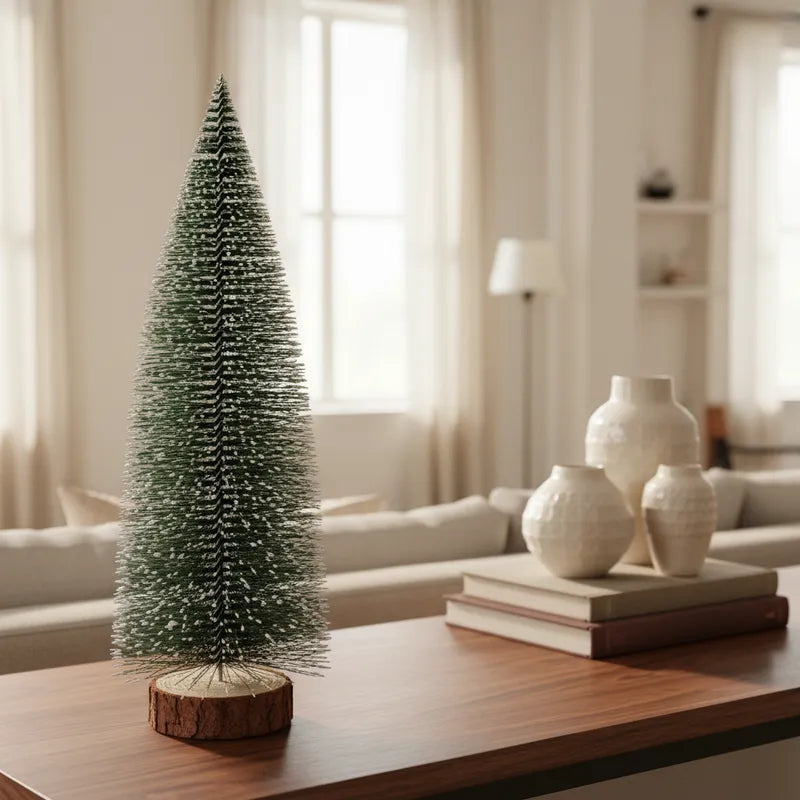 Set 2 Mini Árboles de Navidad 27cm y 21cm - Decoración Festiva Premium Adorno Frank Home Chile