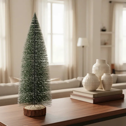 Set 2 Mini Árboles de Navidad 27cm y 21cm - Decoración Festiva Premium Adorno Frank Home Chile