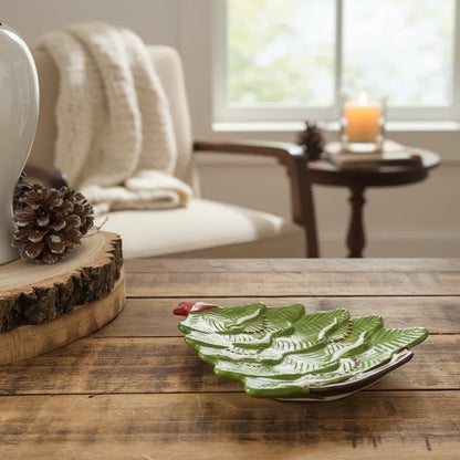 Contenedor y Bandeja Cerámica Navidad bandeja Frank Home Chile