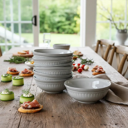 Pocillo Gris Hueso Cerámica 9.5cm - Salsas y Aperitivos pocillo Frank Home Chile