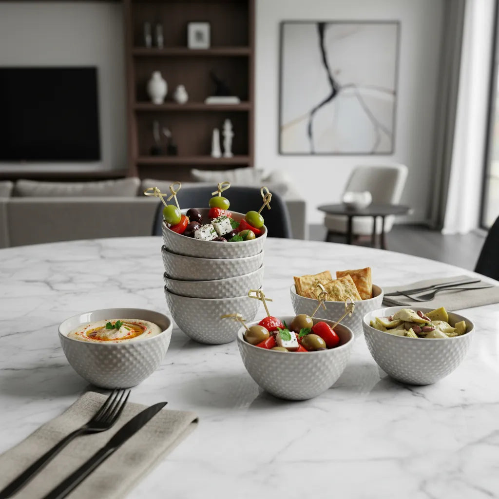 Pocillo Gris Puntos Cerámica Texturizada 9.9cm - Aperitivos pocillo Frank Home Chile