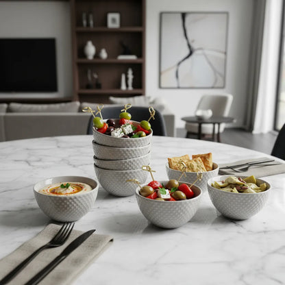 Pocillo Gris Puntos Cerámica Texturizada 9.9cm - Aperitivos pocillo Frank Home Chile