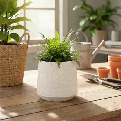 Porta Macetero Cerámica Interior Azul - Diseño Elegante 3 Tamaños Porta Macetero Frank Home Chile