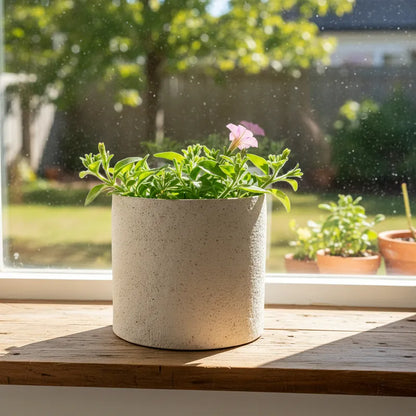 Porta Macetero Cerámica Interior Azul - Diseño Elegante 3 Tamaños Grande Porta Macetero Frank Home Chile