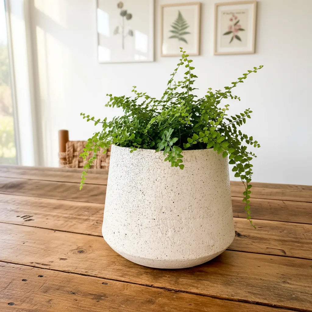 Porta Macetero Cerámica Interior Azul - Diseño Elegante 3 Tamaños Porta Macetero Frank Home Chile