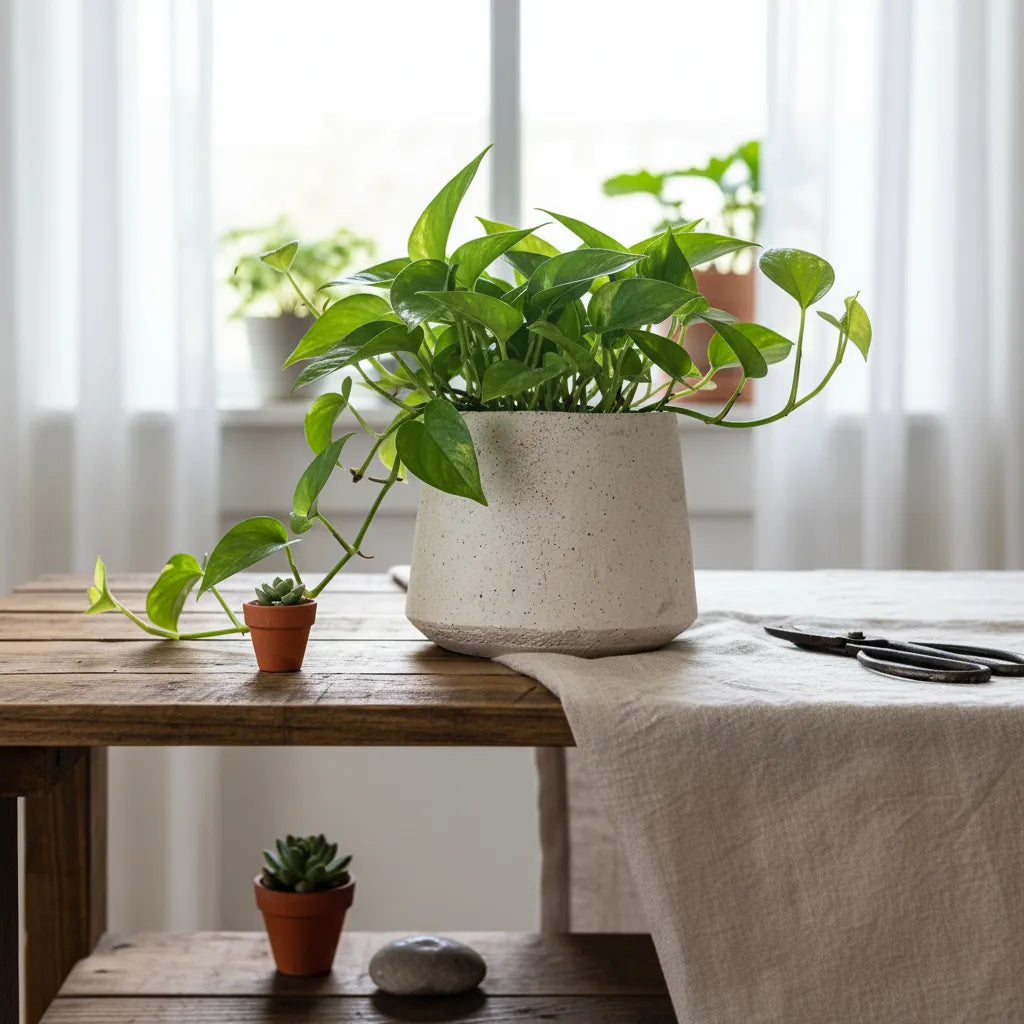 Porta Macetero Cerámica Interior Azul - Diseño Elegante 3 Tamaños Porta Macetero Frank Home Chile