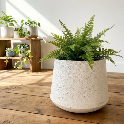 Porta Macetero Cerámica Interior Azul - Diseño Elegante 3 Tamaños Pequeño Porta Macetero Frank Home Chile