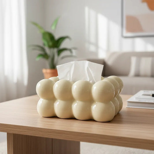 Porta Pañuelos Cerámica Nube Accesorio Frank Home Chile