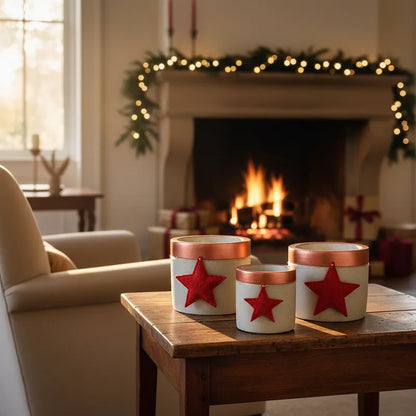 Set 3 Porta Maceteros Cemento Porta Macetero Frank Home Chile