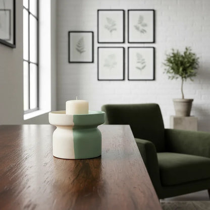 Porta Vela Cerámica Esmaltada 2 Modelos - Frank Home Porta Vela Frank Home Chile