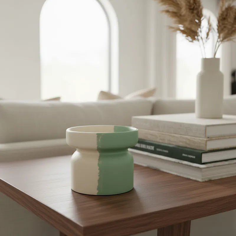 Porta Vela Cerámica Esmaltada 2 Modelos - Frank Home Porta Vela Frank Home Chile