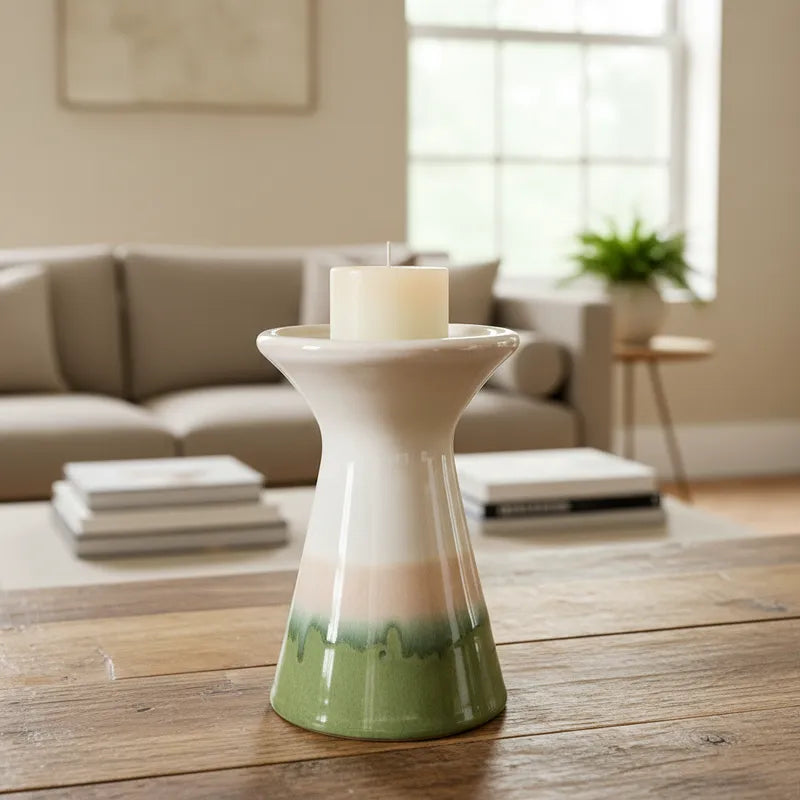 Porta Vela Cerámica Esmaltada 2 Modelos - Frank Home Porta Vela Frank Home Chile