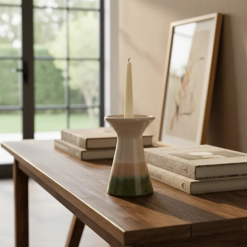 Porta Vela Cerámica Esmaltada 2 Modelos - Frank Home Porta Vela Frank Home Chile