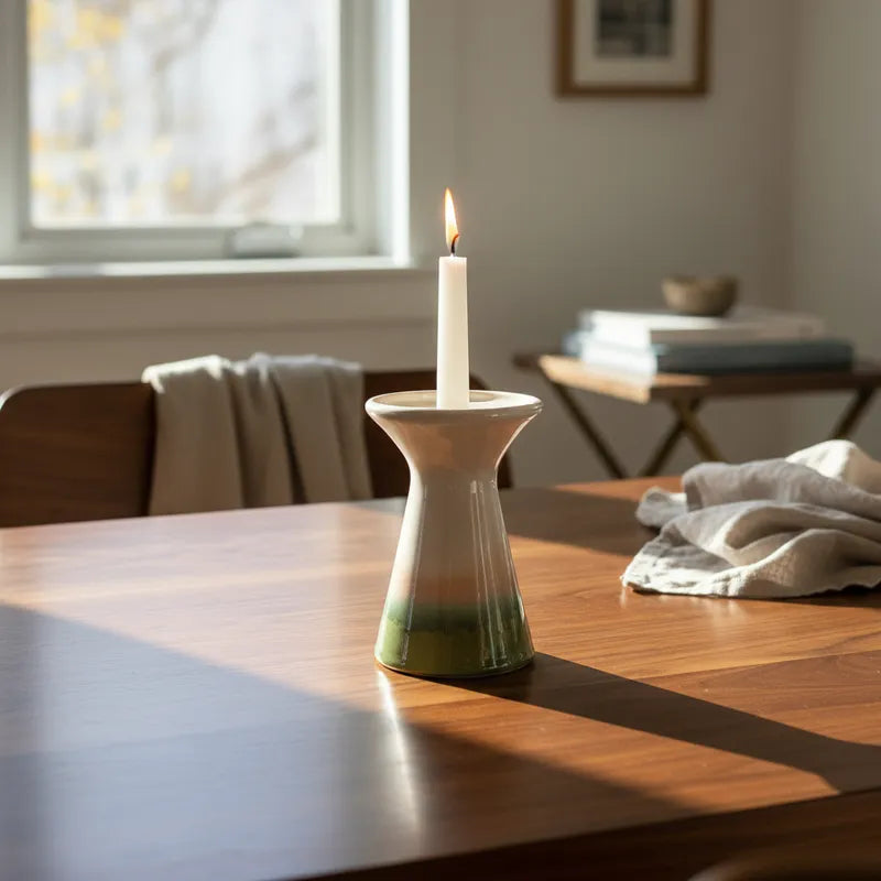 Porta Vela Cerámica Esmaltada 2 Modelos - Frank Home Porta Vela Frank Home Chile