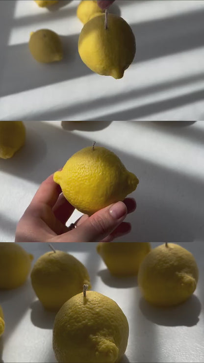 Vela Decorativa Limón - Diseño Realista