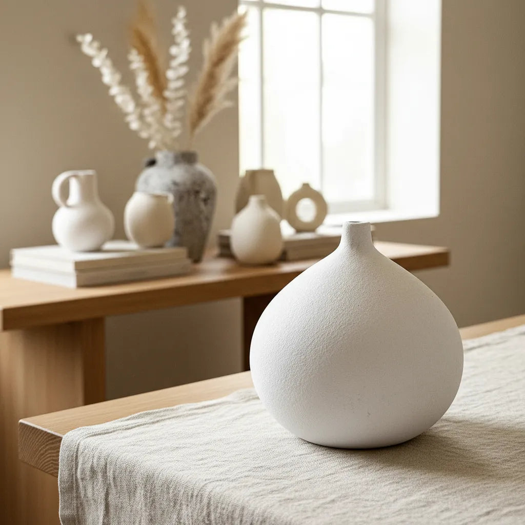 Florero Redondo Cerámica Florero Frank Home Chile