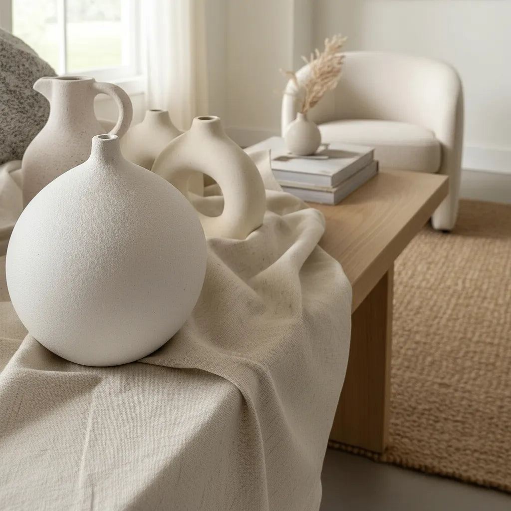 Florero Redondo Cerámica Florero Frank Home Chile