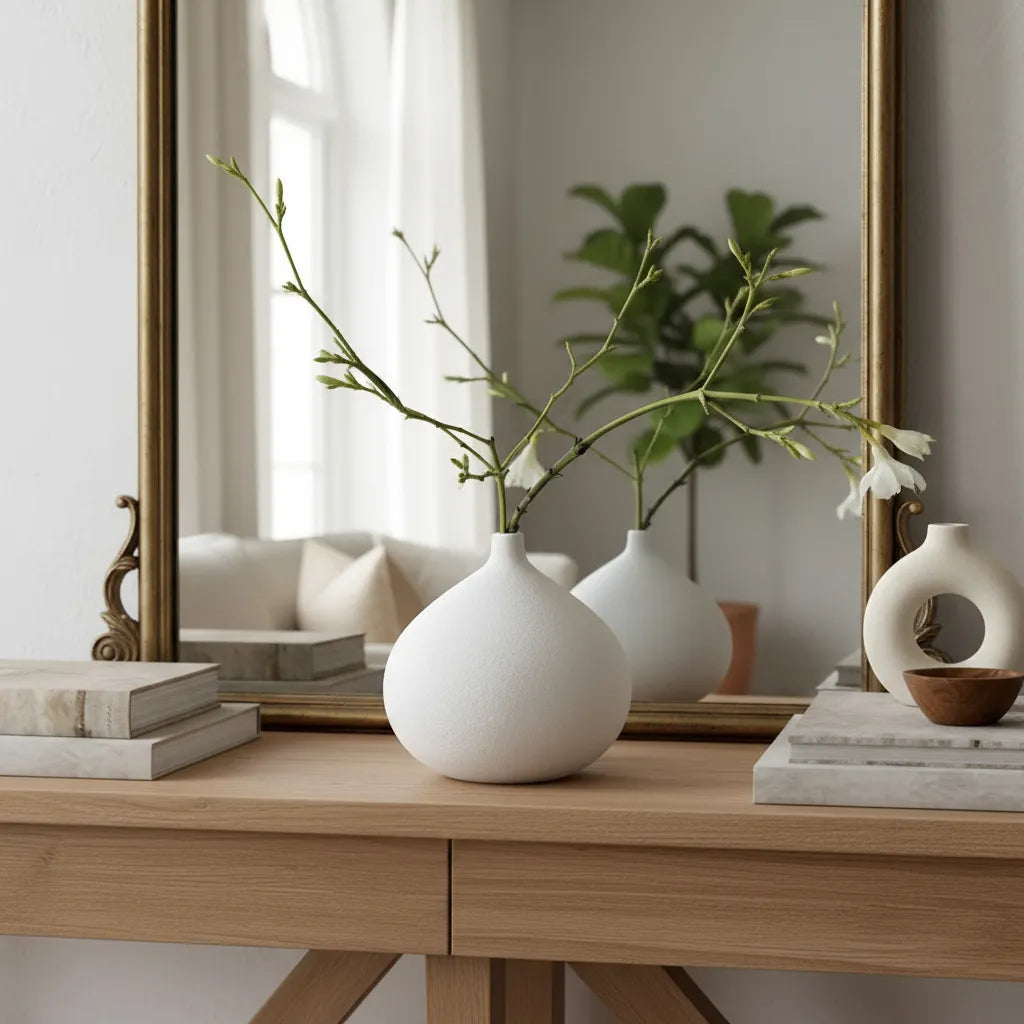 Florero Redondo Cerámica Florero Frank Home Chile