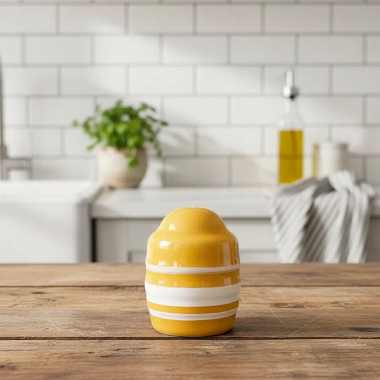 Salero Cerámica Amarillo Ocre 9cm Artesanal | Frank Home Salero Frank Home Chile