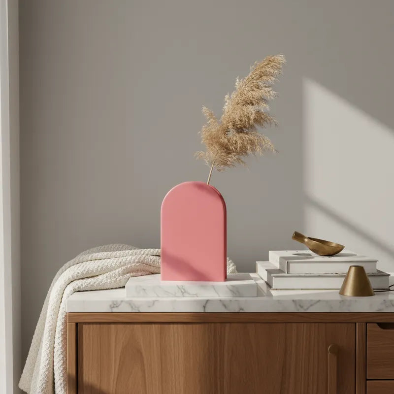 Florero Arco Cerámica Color Sandía 18cm - Frank Home Florero Frank Home Chile