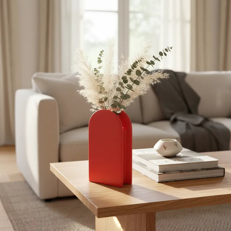 Florero Arco Cerámica Color Sandía 18cm - Frank Home Florero Frank Home Chile