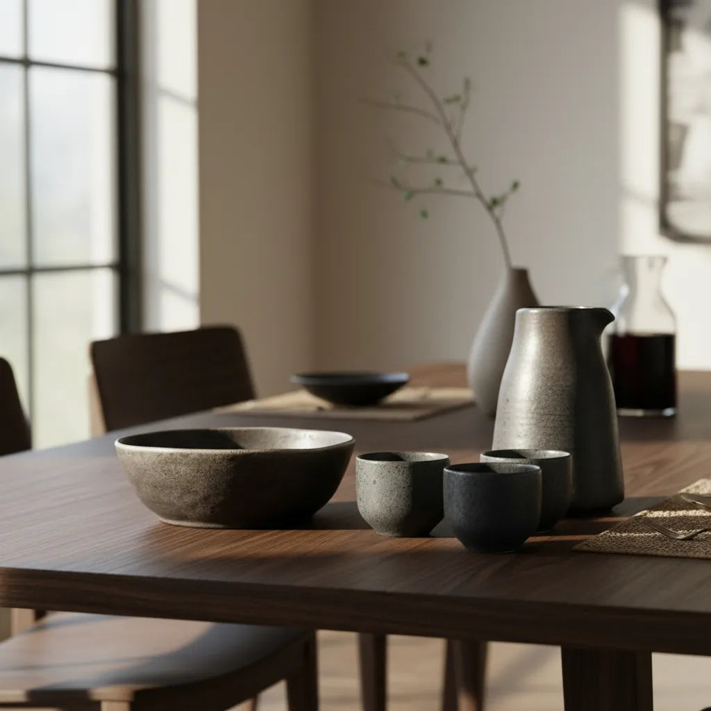 Set Aperitivos Jarrita 300ml Bowl 14cm y 3 Vasitos - Cerámica set jarra y vasos Frank Home Chile