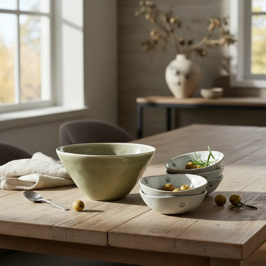 Pack Bowl y Pocillos Cerámica Destonalizada - 5 Piezas Pack Pocillos Frank Home Chile