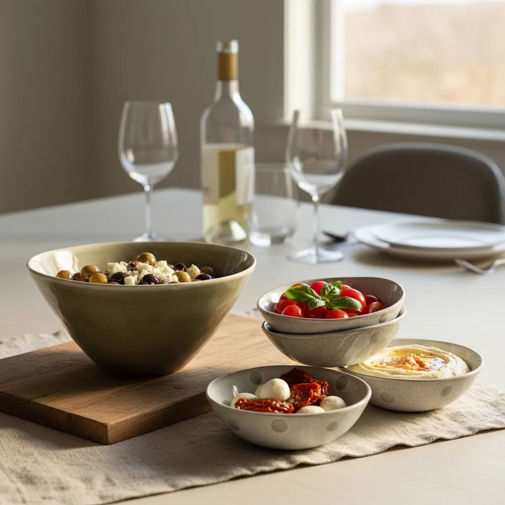 Pack Bowl y Pocillos Cerámica Destonalizada - 5 Piezas Pack Pocillos Frank Home Chile