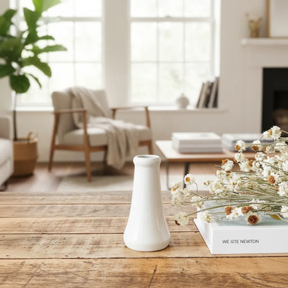 Mini Florero Solitario Cerámica Blanca Florero Frank Home Chile