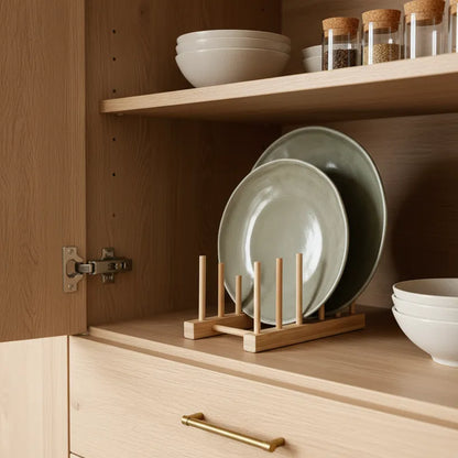 Soporte Organizador Platos Vajilla Bambú 34.5cm - 4 Tamaños Soporte Frank Home Chile