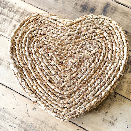 Base decorativa tejida corazón