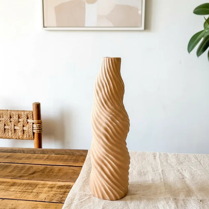 Floreros Terracota Artesanales - Diseño Hojas y Espiral 30-33cm Espiral Florero Frank Home Chile