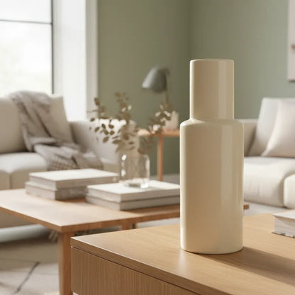 Florero Cerámica Esmaltada Tubo Florero Frank Home Chile