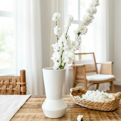 Florero Cerámica Vasija Blanca Florero Frank Home Chile