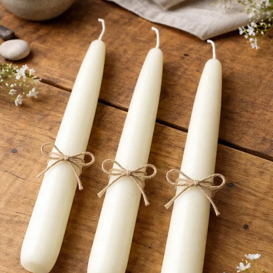 Set 4 Velas Cónicas Blancas Set Velas Frank Home Chile
