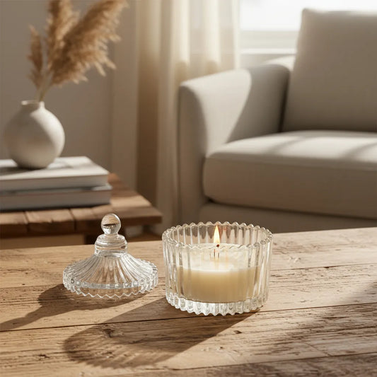 Vela Aromática Joyero Vidrio 9cm Aroma Cítrico - Elegante Vela Frank Home Chile