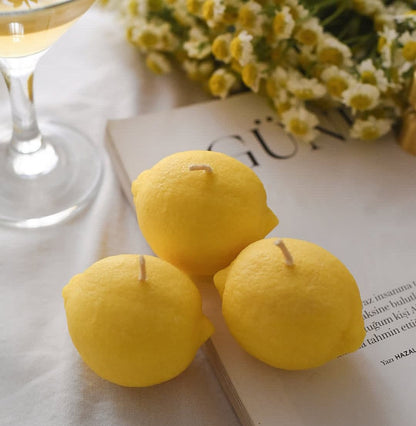 Vela Decorativa Limón - Diseño Realista Vela Frank Home Chile