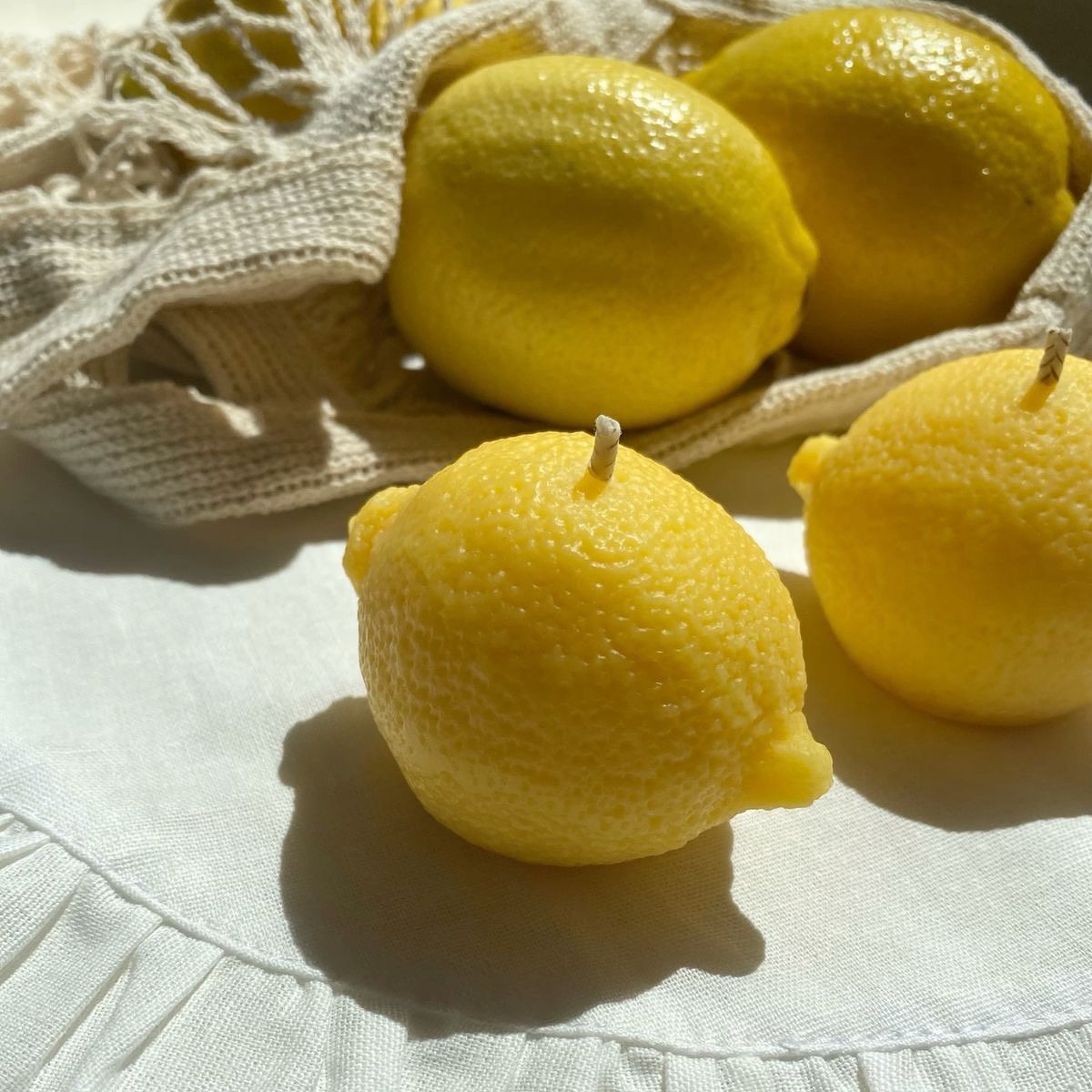 Vela Decorativa Limón - Diseño Realista Vela Frank Home Chile